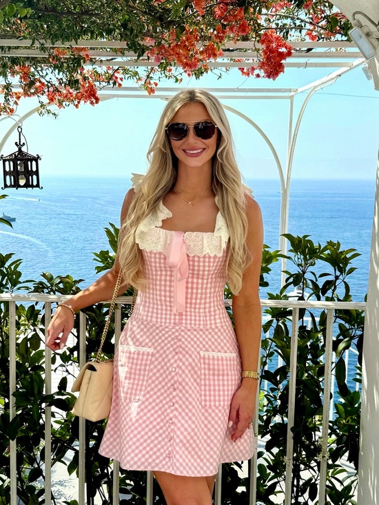 House of CB Dresses & Skirts - House of CB Pink Gingham Dress Size Small